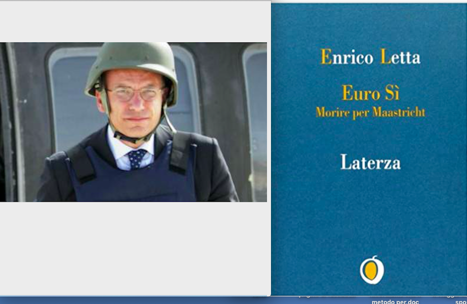 TORNA IL POLITICO CHE PROPOSE DI “MORIRE PER MAASTRICHT” (NO GRAZIE, ABBIAMO GIA’ DATO)